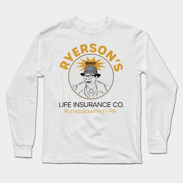 Ned Ryersons Life Insurance Co. Long Sleeve T-Shirt by Meta Cortex